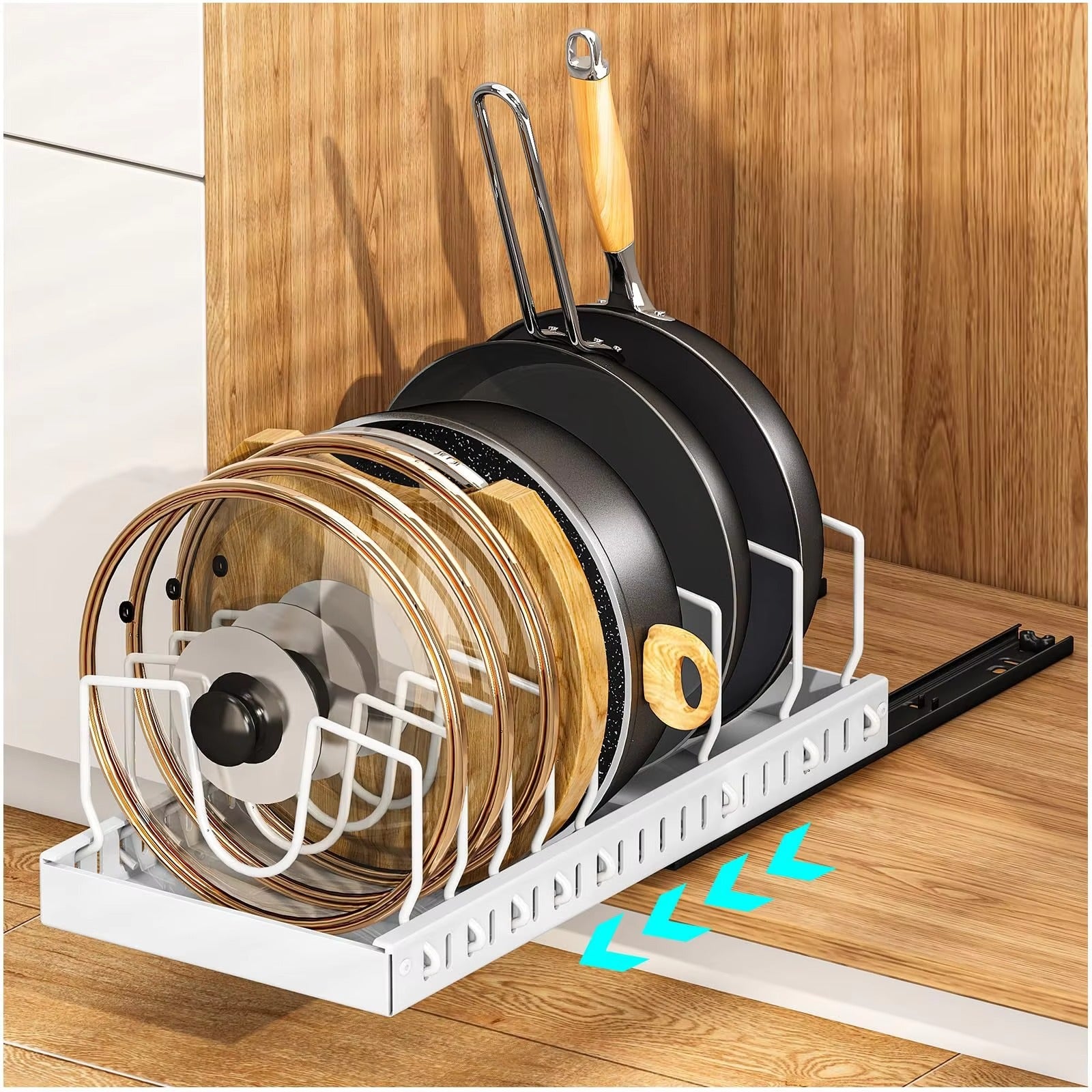 Pots and Pans Organizer Under Cabinet