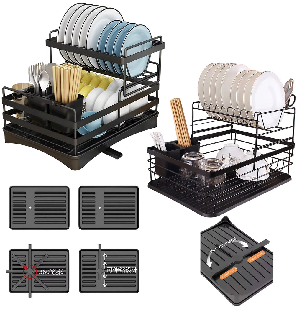 Detachable Large Capacity Dish Drainer Organizer