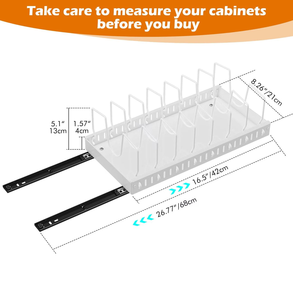 Pots and Pans Organizer Under Cabinet