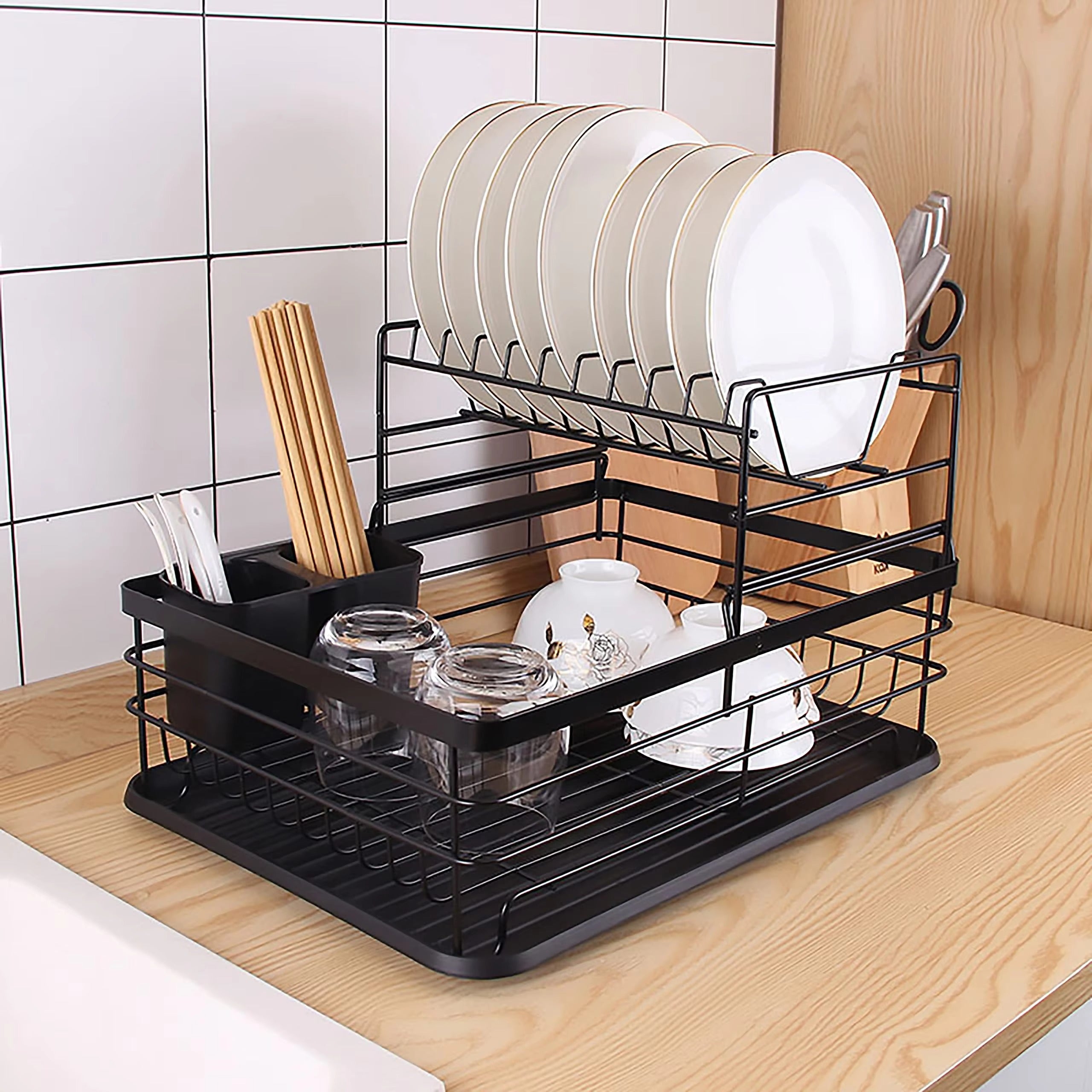 Detachable Large Capacity Dish Drainer Organizer