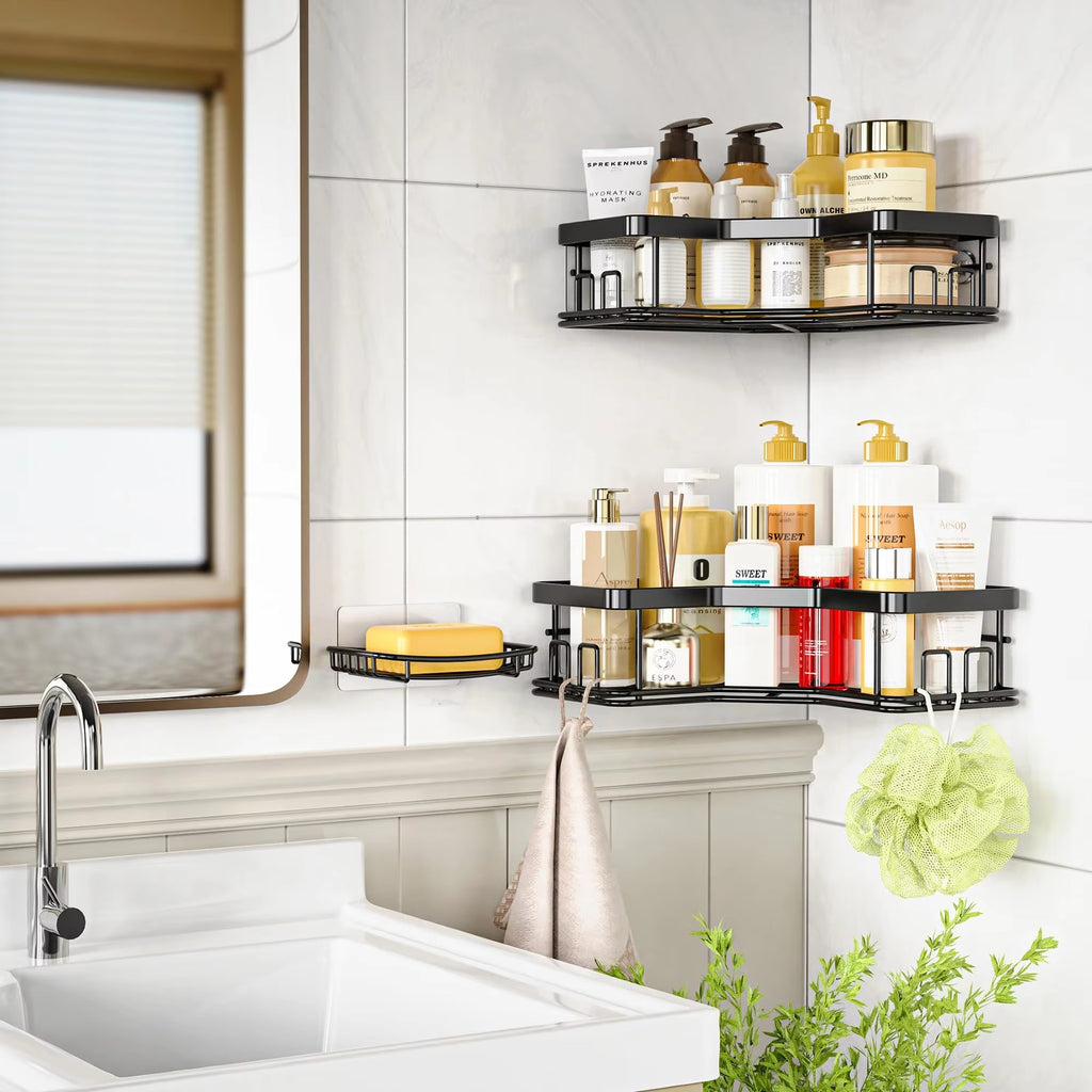 Shower Caddy 3 Pack Shower Organizer with Soap Holder