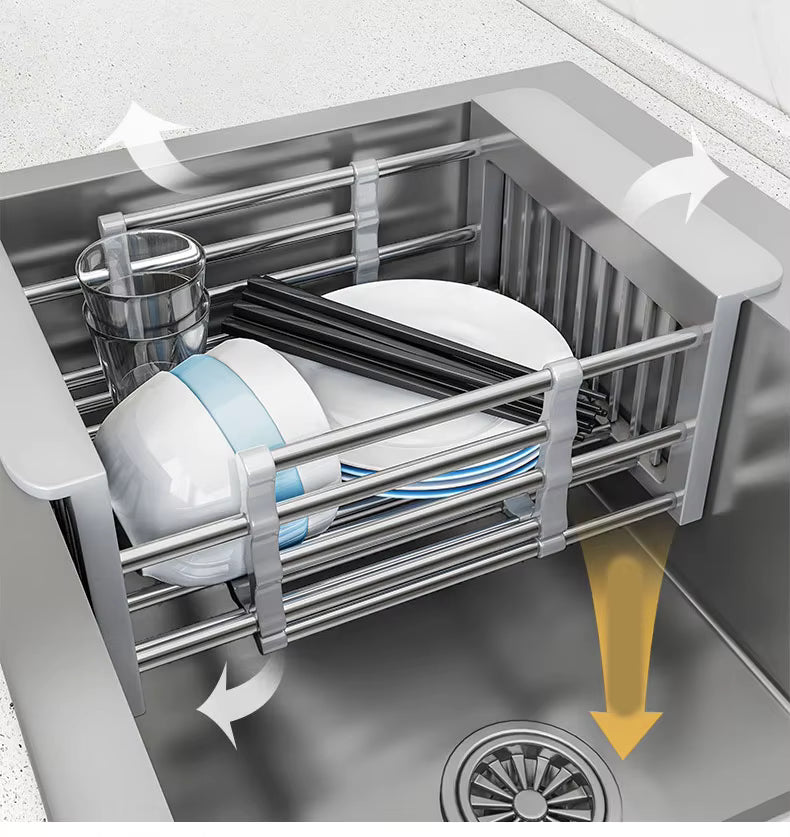 Expandable Dish Drying Rack Over The Sink