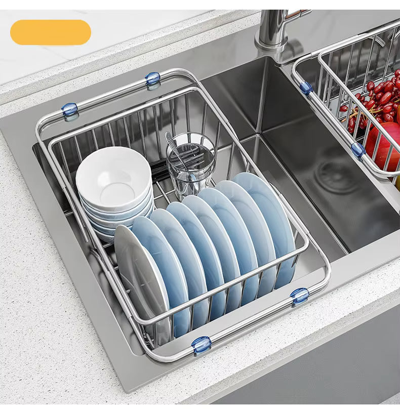 Expandable Dish Drying Rack Over The Sink