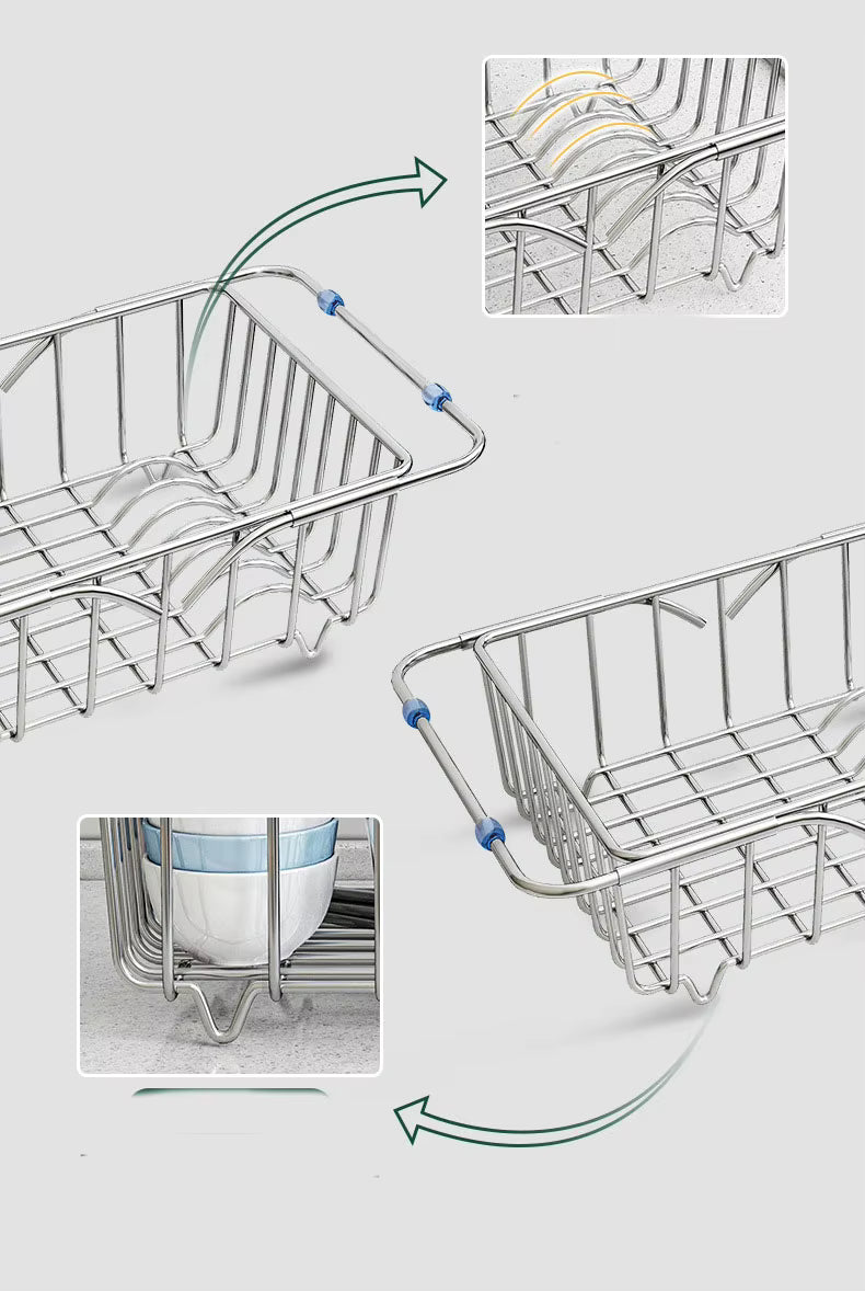 Expandable Dish Drying Rack Over The Sink